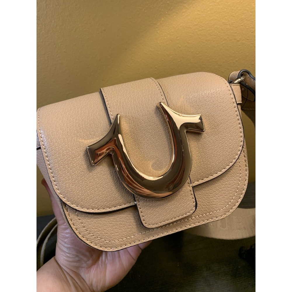 True Religion Horseshoe Mini Bag Tan / Beige Crossbody